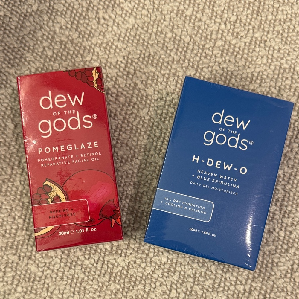 NIB DEW OF THE GODS POMEGLAZE AND H-DEW- O